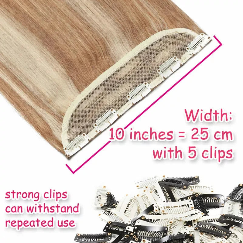 #8/613 One Piece Clip In Human Hair Extensions 120g Straight