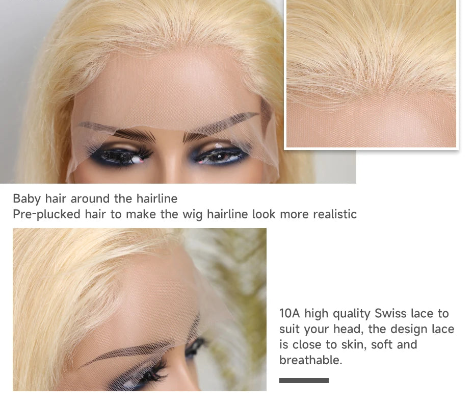 Honey Blonde Body Wave Transparent Lace Front Wig