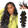 Cheveux en crochet humains ondulés et effilés pour tresses et styles bohèmes