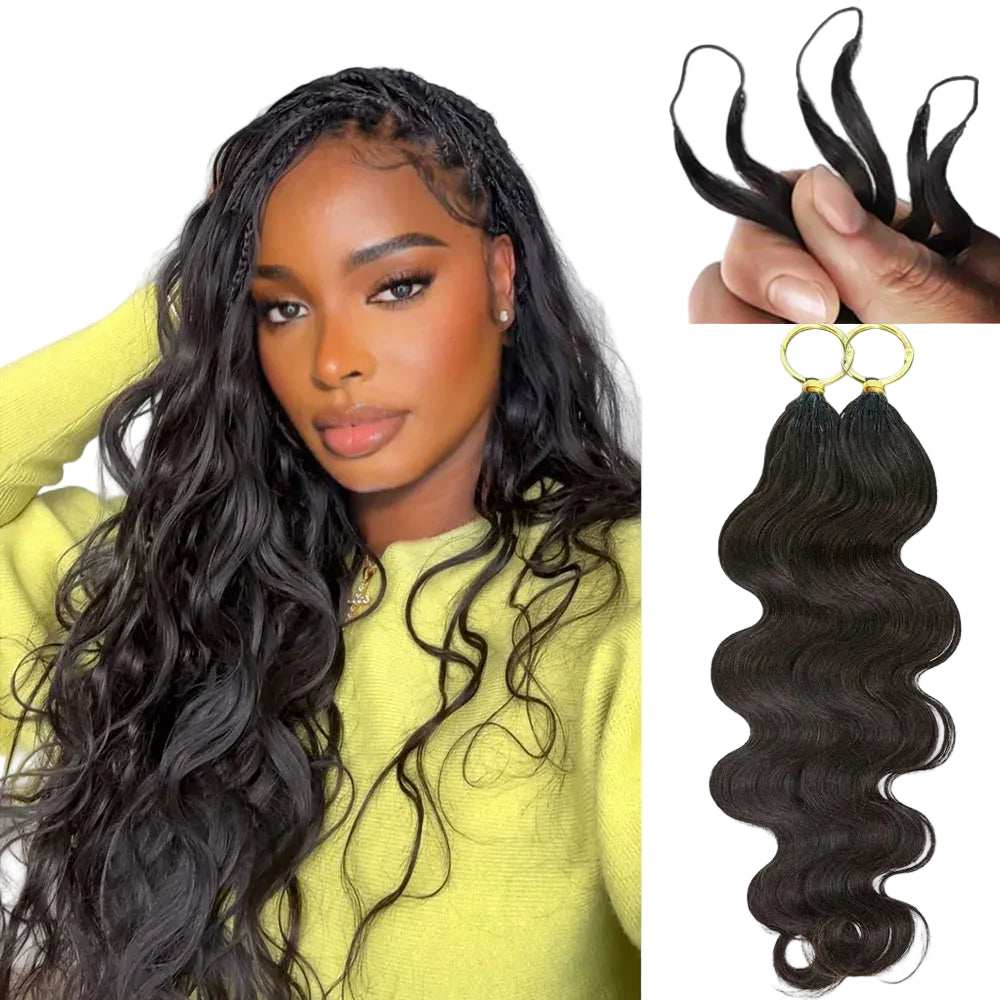 Cheveux en crochet humains ondulés et effilés pour tresses et styles bohèmes