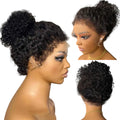 Perruque en cheveux humains sans colle avec dentelle 360 pour cheveux crépus bouclés 4C