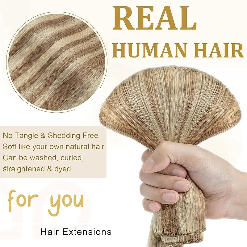 #8/613 One Piece Clip In Human Hair Extensions 120g Straight