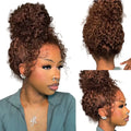 Perruque sans colle Deep Wave chocolat 360 HD Lace 30 pouces
