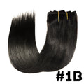 Extensions à clip brun 8 pièces 120g Cheveux humains Remy