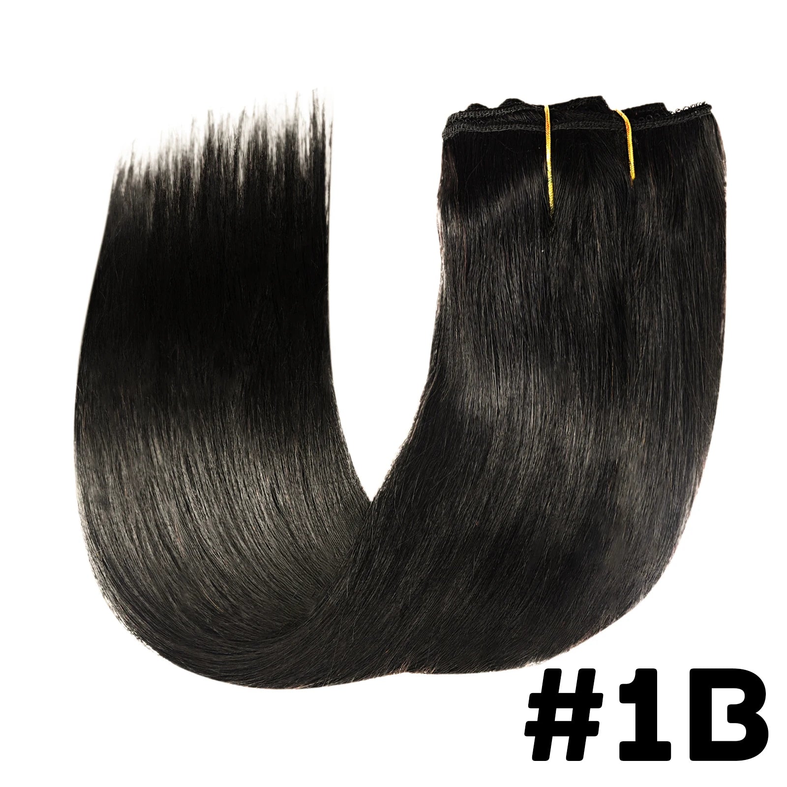 Extensions à clip brun 8 pièces 120g Cheveux humains Remy