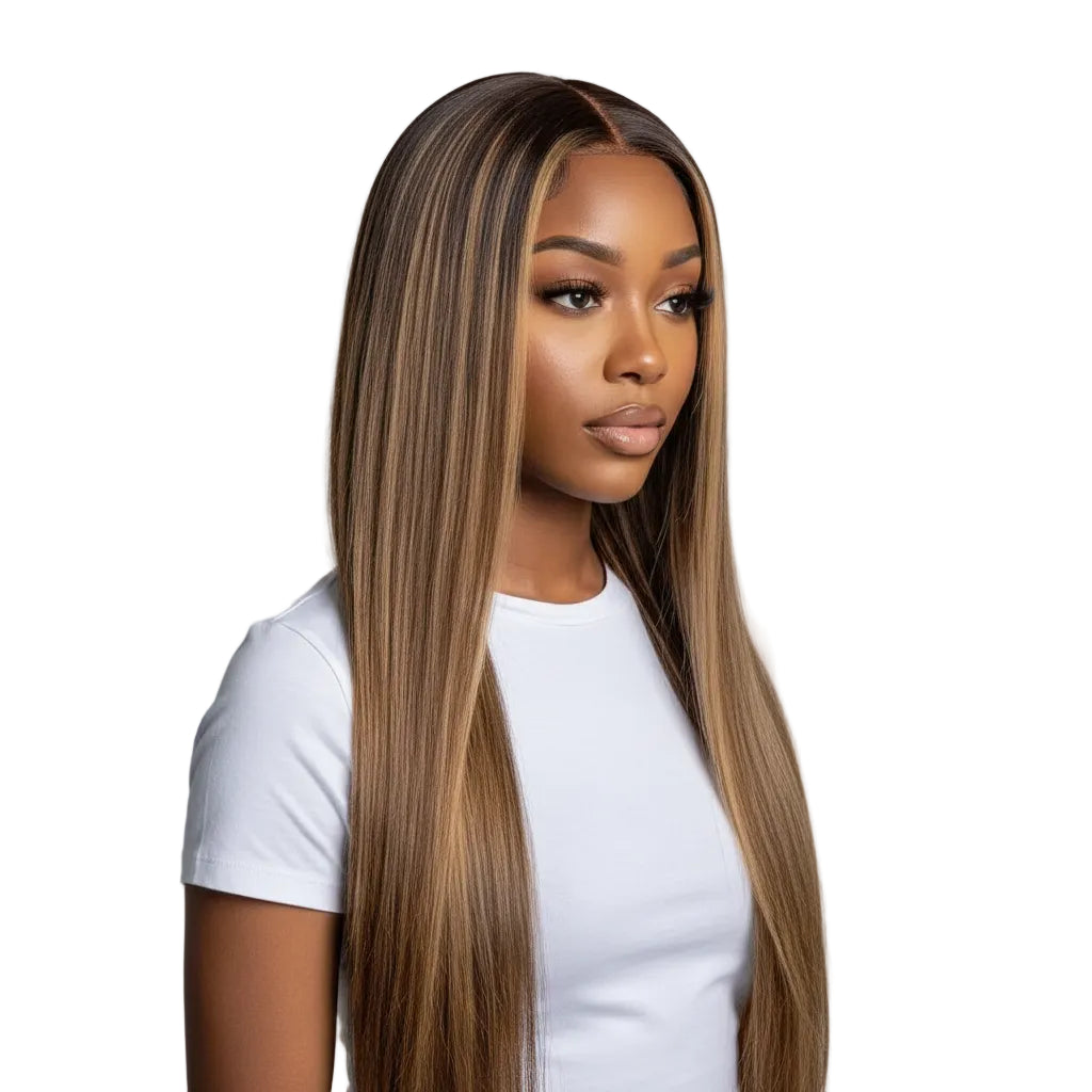 360 Lace Frontal Straight Highlight Human Hair Wig