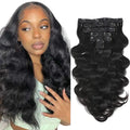Body Wave Brazilian Clip In Hair Extensions Human Hair