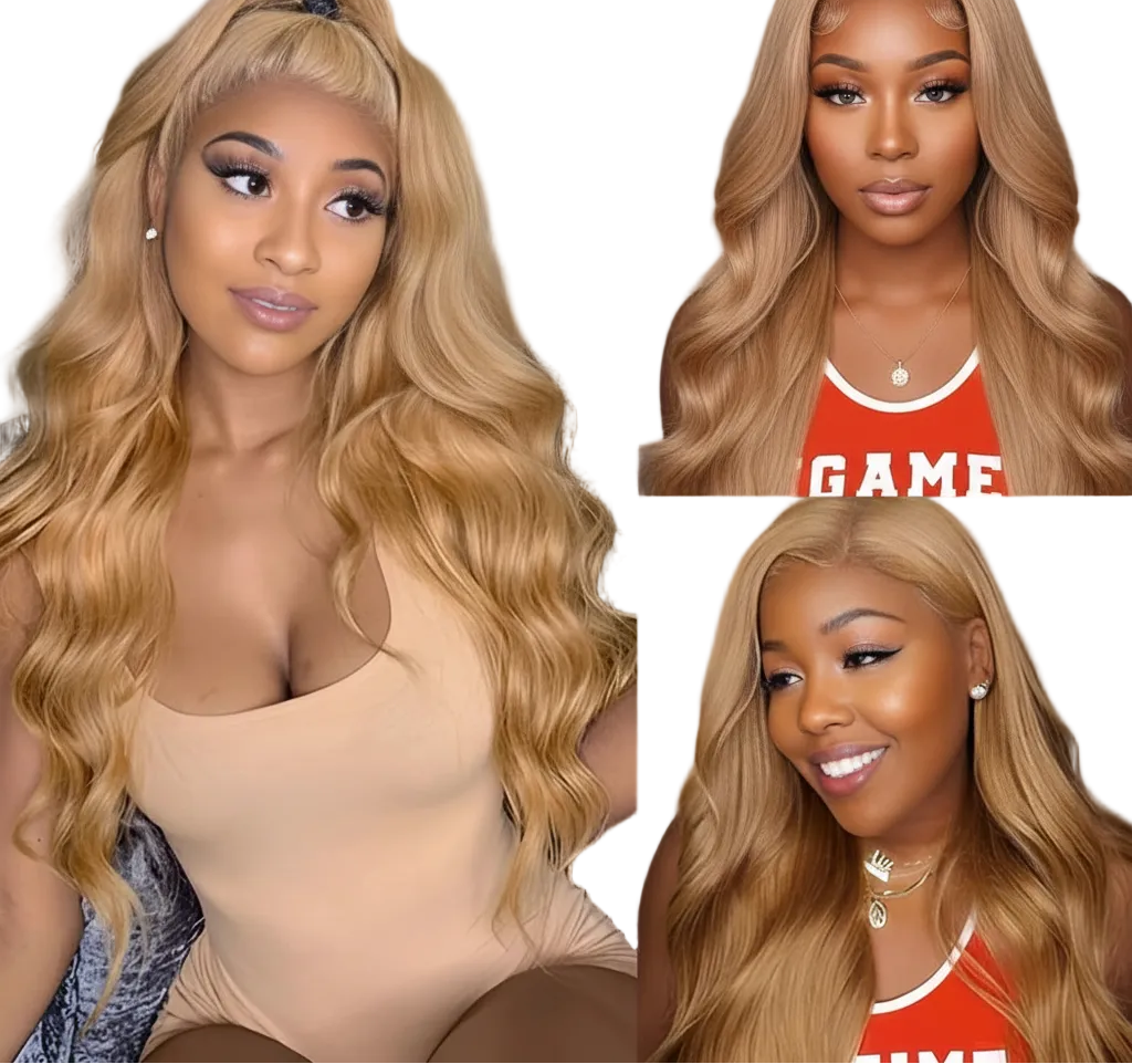 Honey Blonde Body Wave HD Lace Front Glueless Human Wig