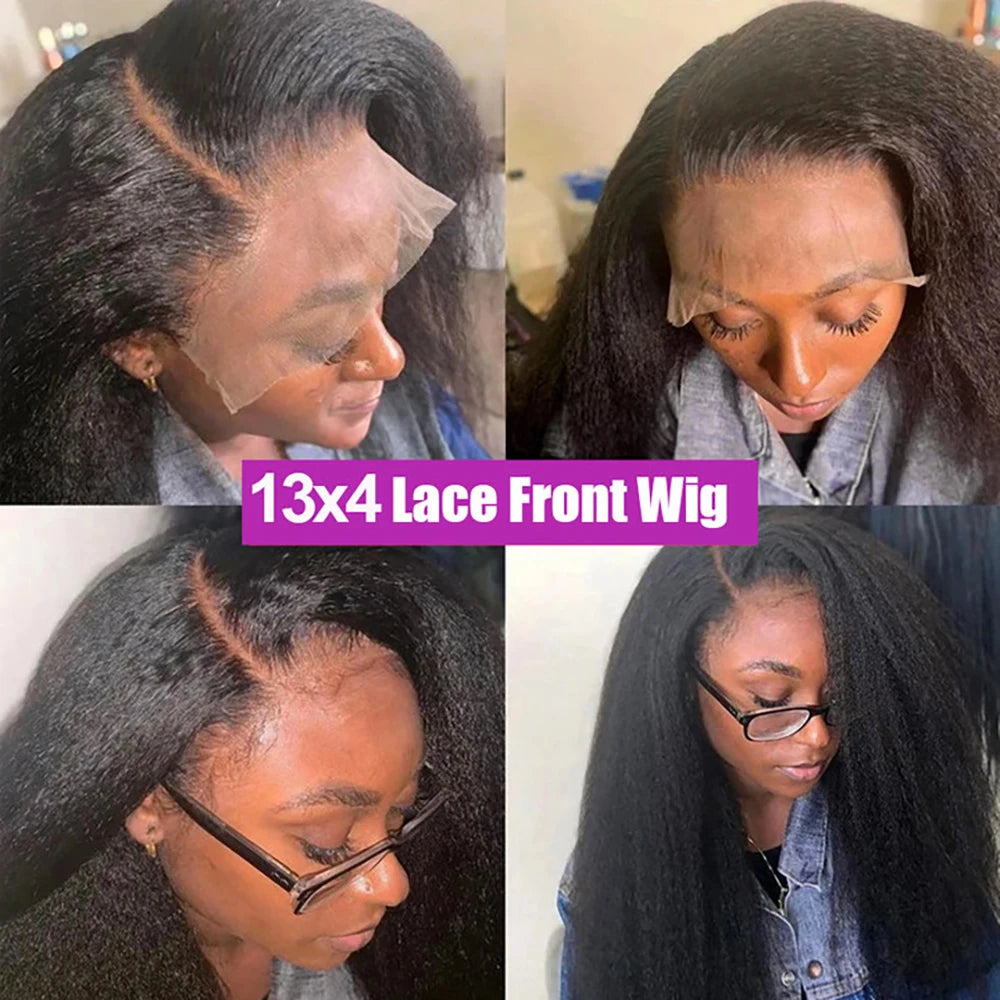 Kinky Straight HD Lace Front Human Hair Wig