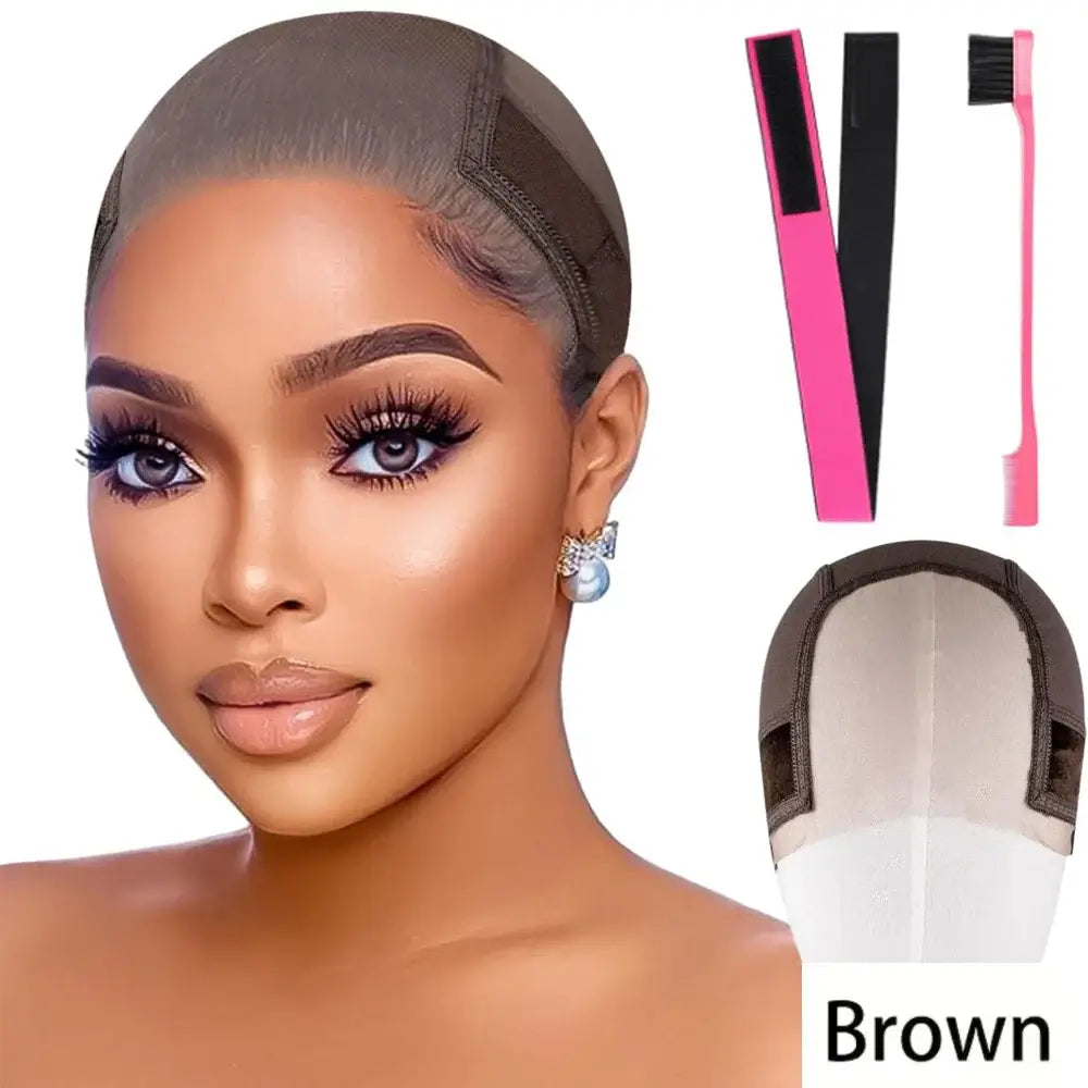 Non Slip Lace Wig Grip Cap with Ear Cutouts & Velcro