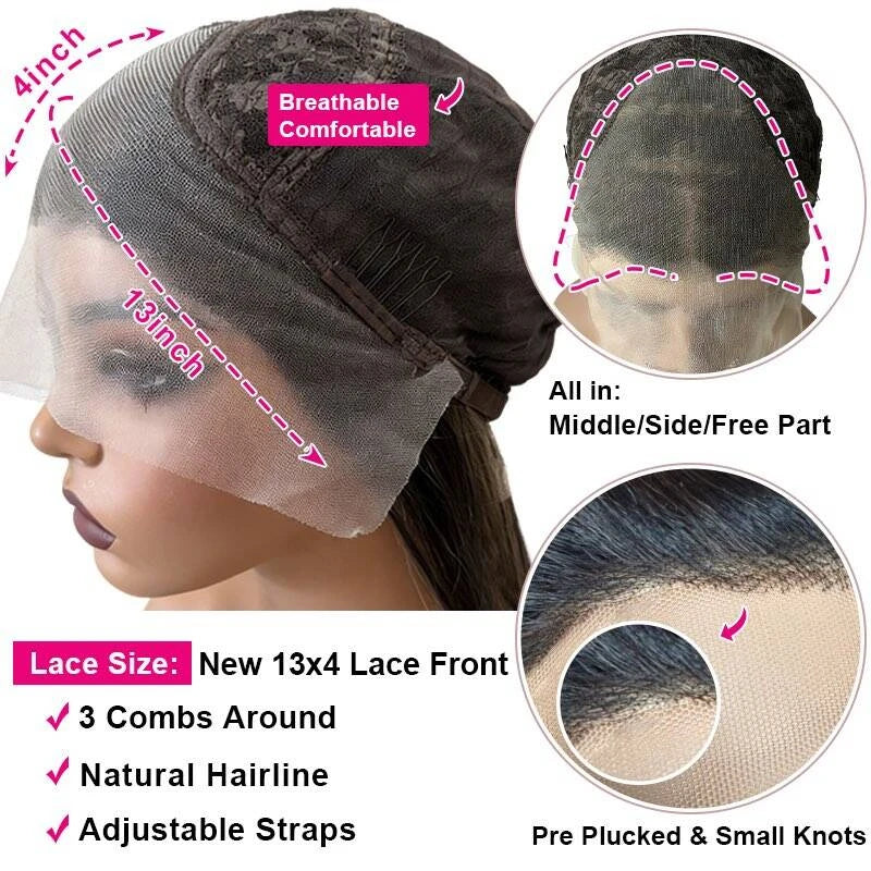 13x4 Ombre Caramel Brown Synthetic HD Lace Front Wig