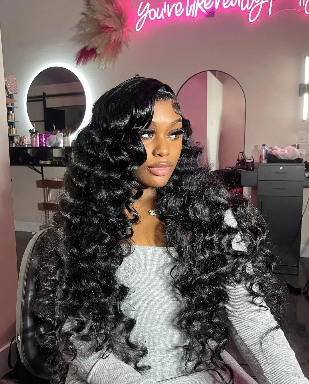 Perruque Lace Front 13x6 HD en Cheveux Humains Ondulés Profonds et Souples