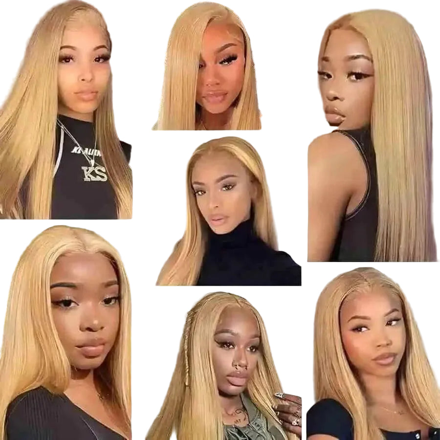 Honey Blonde 13x6 HD Lace Front Wig – Human Hair, 200% Density