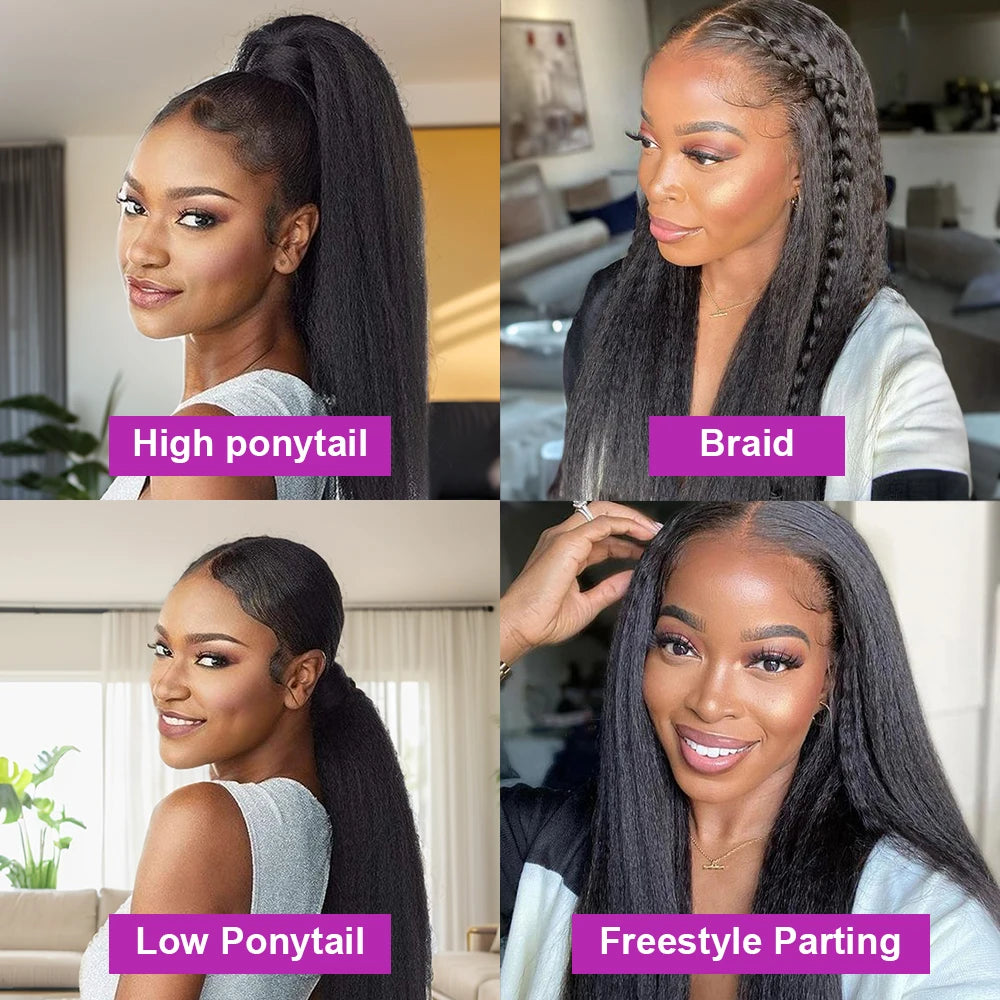 Kinky Straight HD Lace Front Human Hair Wig