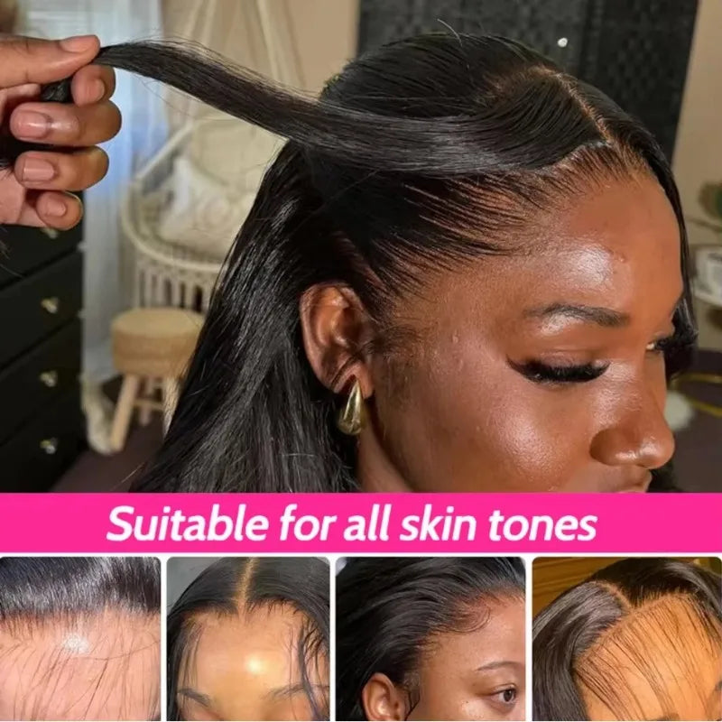 Wear & Go Glueless Brazilian Straight Lace Front Human Hair Wig