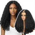 Afro Kinky Straight V Part Half Wig – Glueless