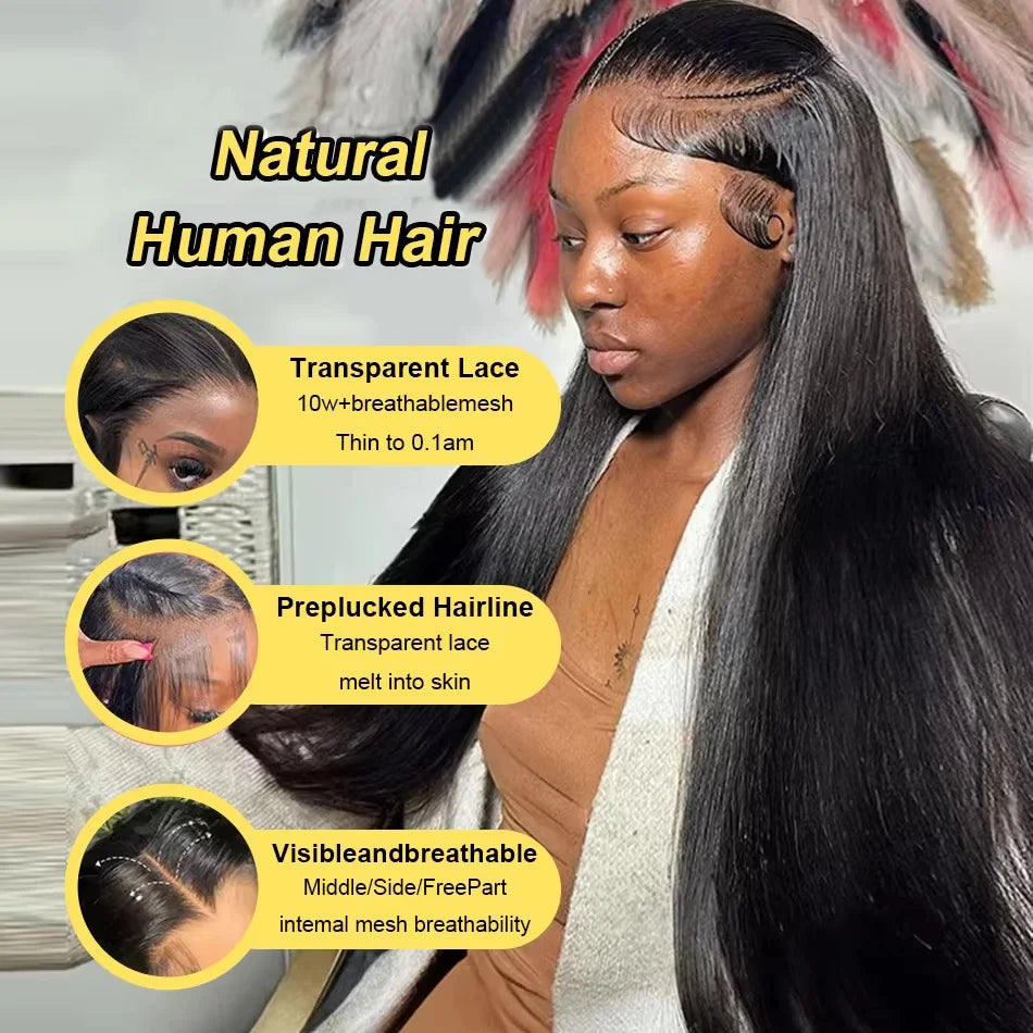 Bone Straight HD Lace Frontal Glueless Wig