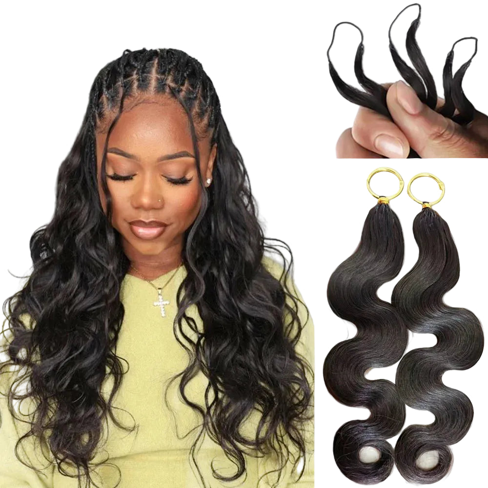 Extensions de cheveux humains au crochet Miracle Knots – Ondulation naturelle bohème