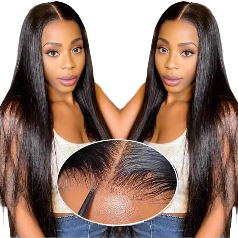Wear & Go Glueless Brazilian Straight Lace Front Human Hair Wig