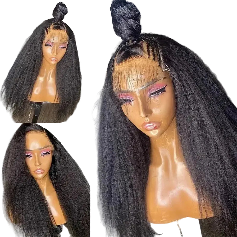 Kinky Straight HD Lace Front Human Hair Wig