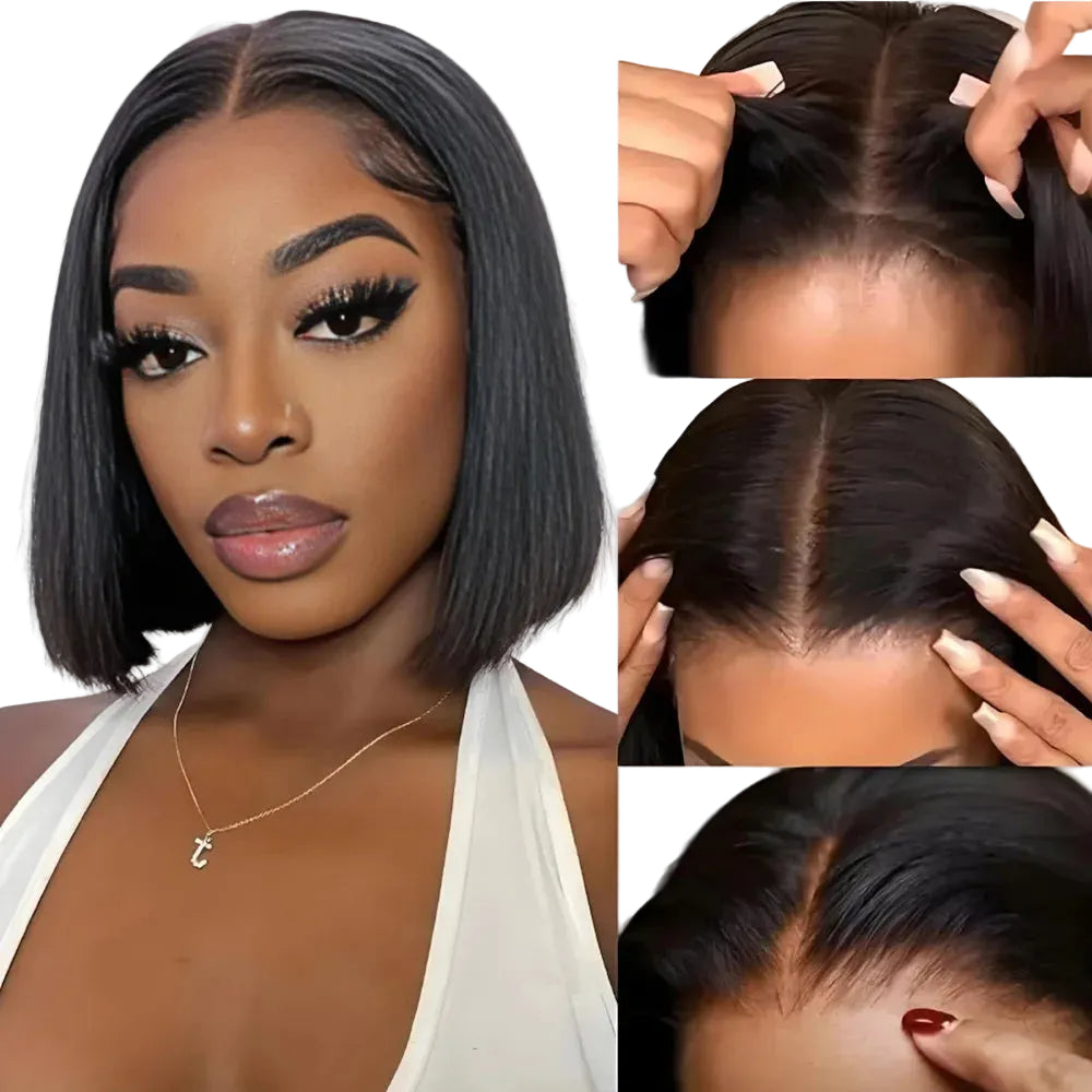 Glueless Brazilian Straight Bob HD Lace Wig
