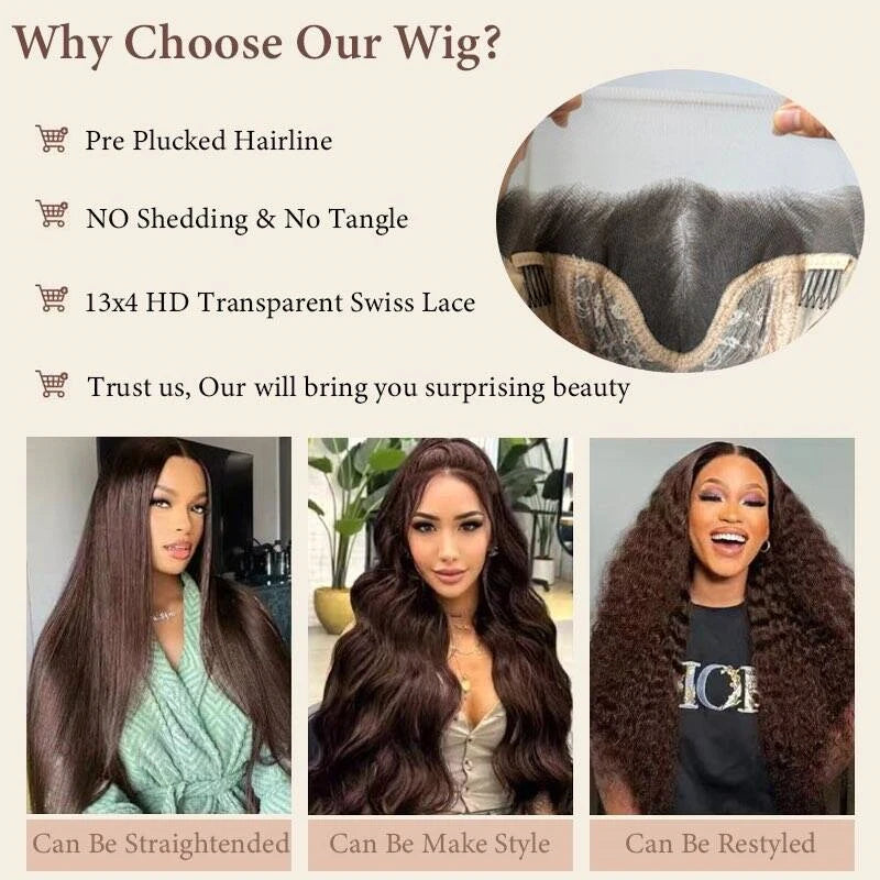 13x4 Ombre Caramel Brown Synthetic HD Lace Front Wig