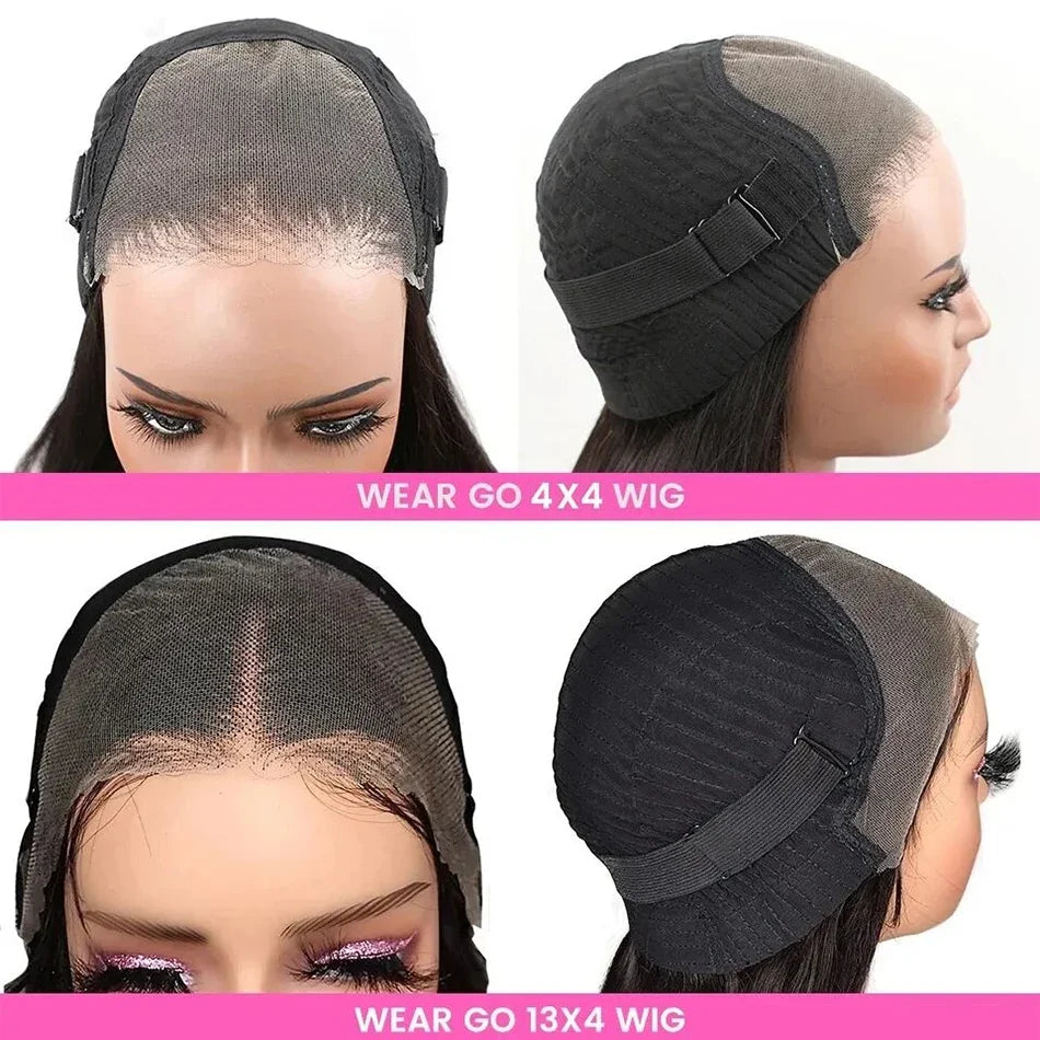 Wear & Go Glueless Brazilian Straight Lace Front Human Hair Wig