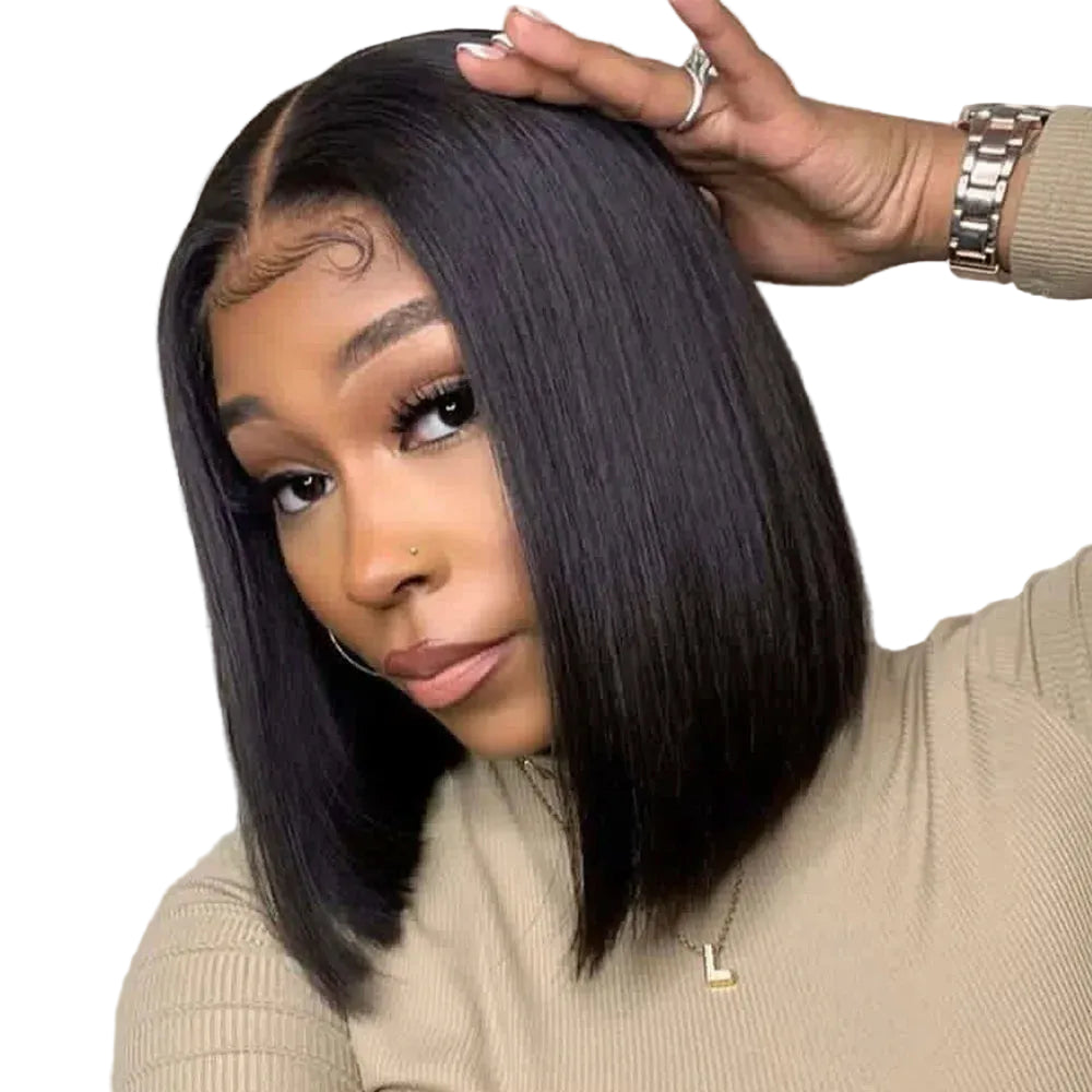 Glueless Brazilian Straight Bob HD Lace Wig