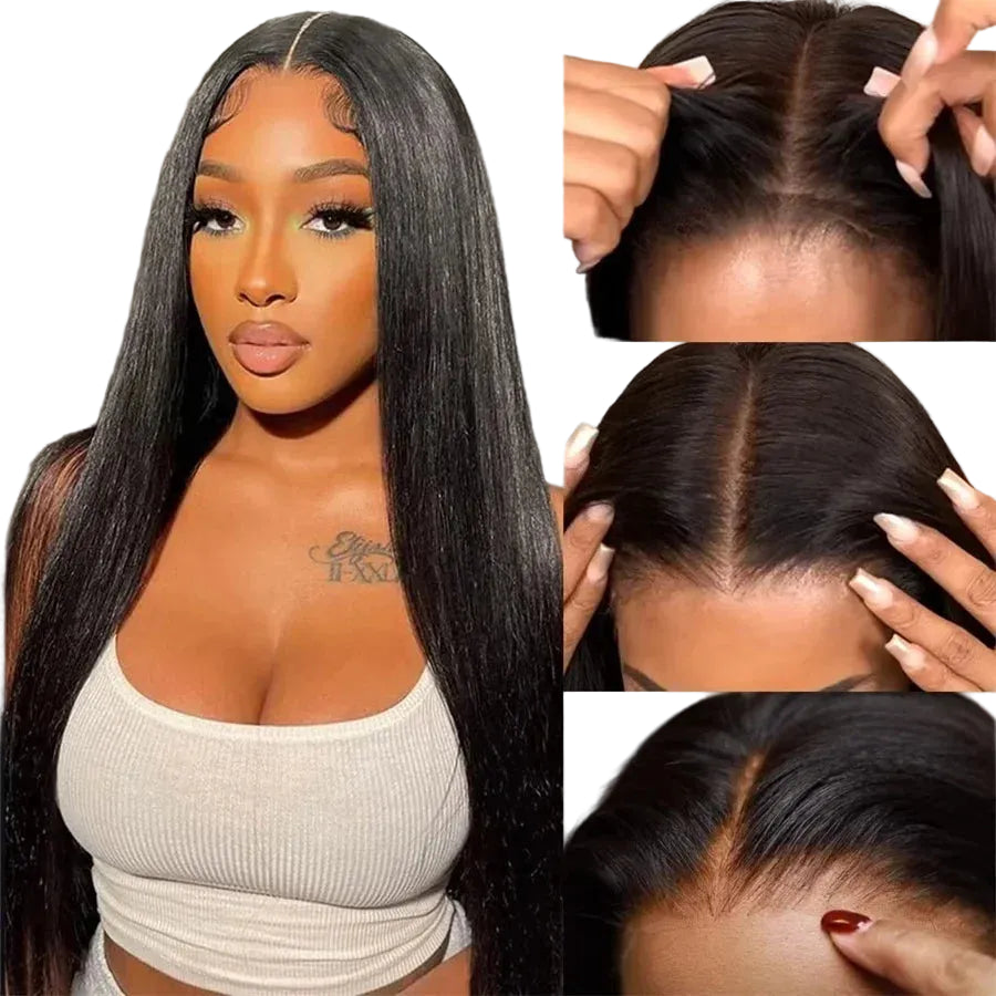 Wear & Go Glueless Brazilian Straight Lace Front Human Hair Wig