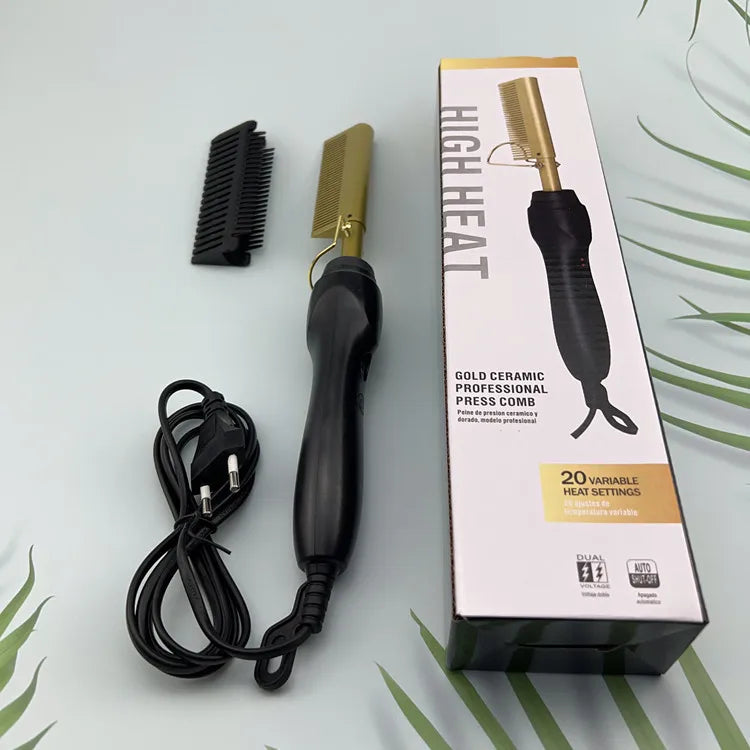 Brosse à lisser pour peignes chauds pour perruques et cheveux naturels