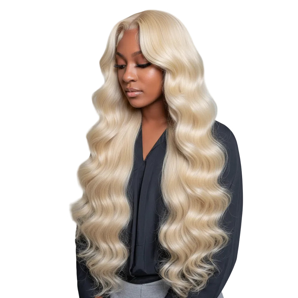 Honey Blonde Body Wave Transparent Lace Front Wig