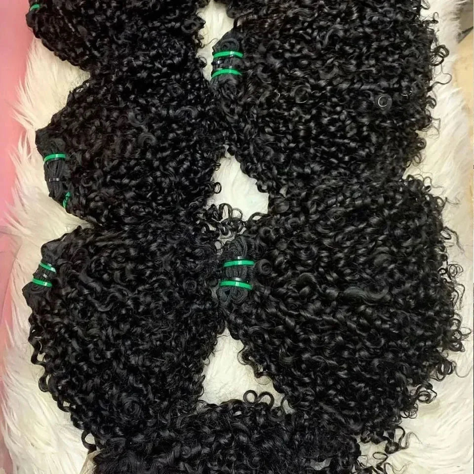 Mèches de Cheveux Humains Pixie Bouclés Vierge 16A