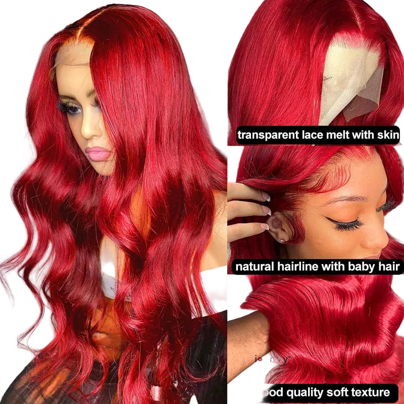 Perruque de cheveux humains ondulés, frontale en dentelle, blond vénitien