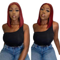 99J Burgundy Bob Human Hair Wig 13x4 HD Lace Glueless