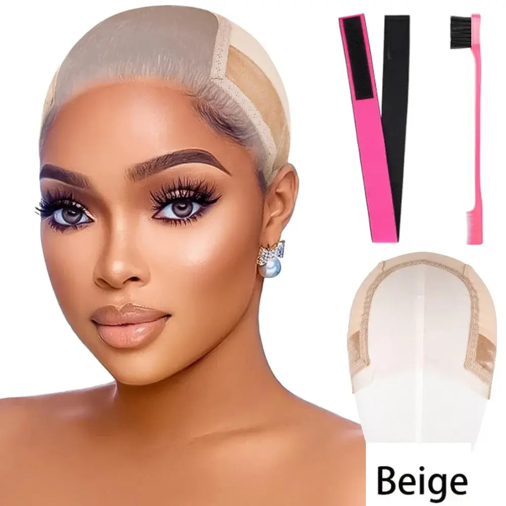 Non Slip Lace Wig Grip Cap with Ear Cutouts & Velcro