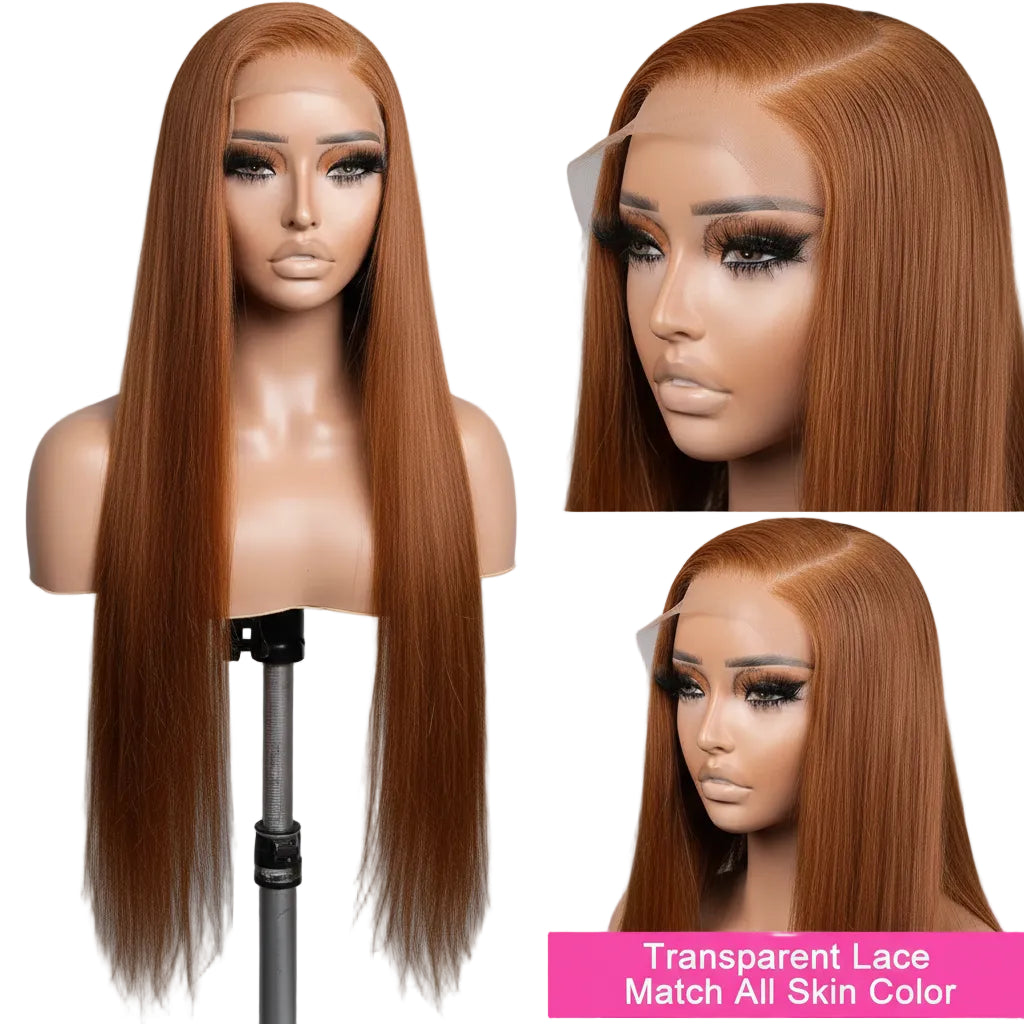 Honey Blonde Long Straight Synthetic Lace Front Wig
