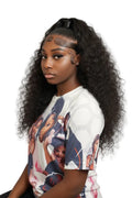 HD Transparent Lace Front Wig Deep Wave Human Hair