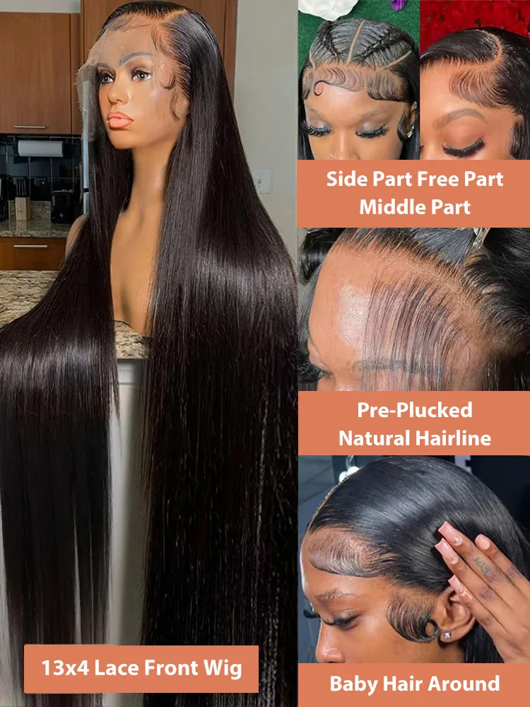 Bone Straight HD Lace Frontal Glueless Wig