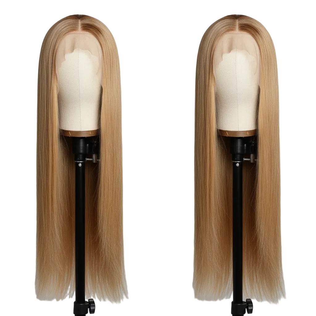 Honey Blonde 13x6 HD Lace Front Wig – Human Hair, 200% Density