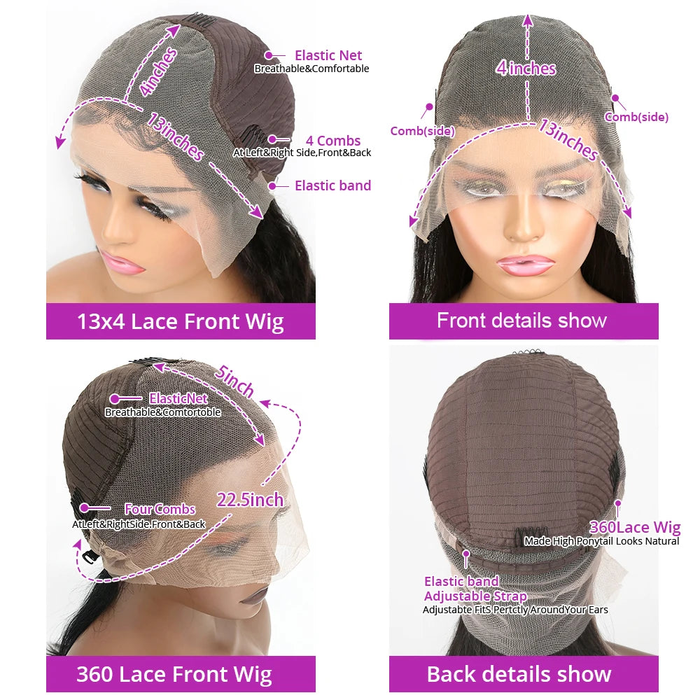 Kinky Straight HD Lace Front Human Hair Wig