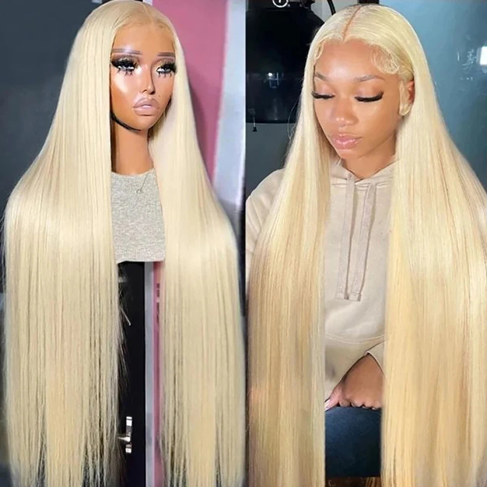 613 Blonde HD Transparent Lace Front Human Hair Wig