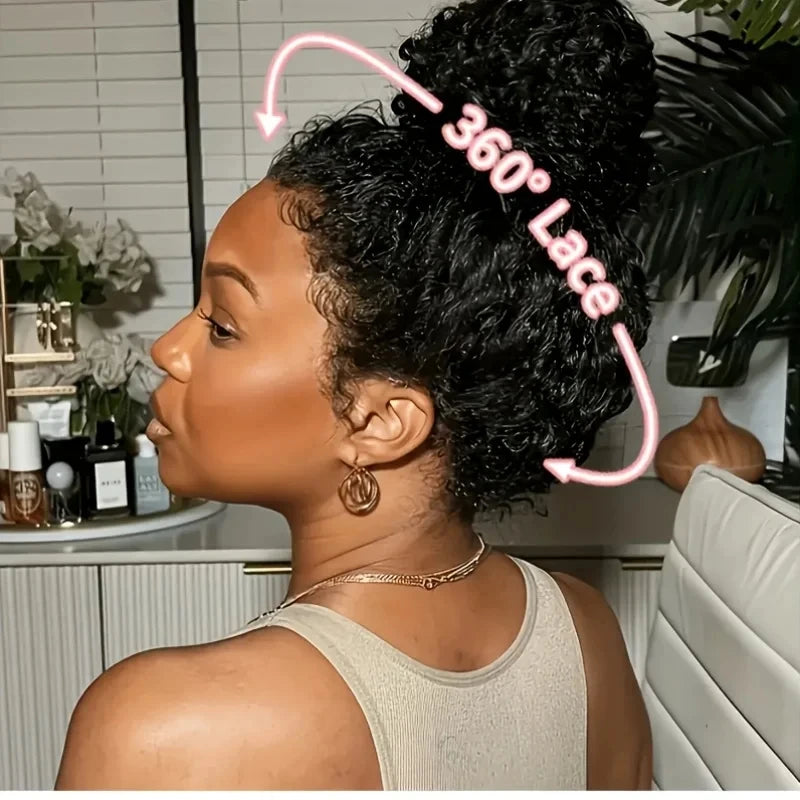 360 HD Lace Front Human Hair Wig 250% Density Straight