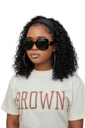 Bandeau Perruque Cheveux Humains Frisés Sans Colle Bob Profond