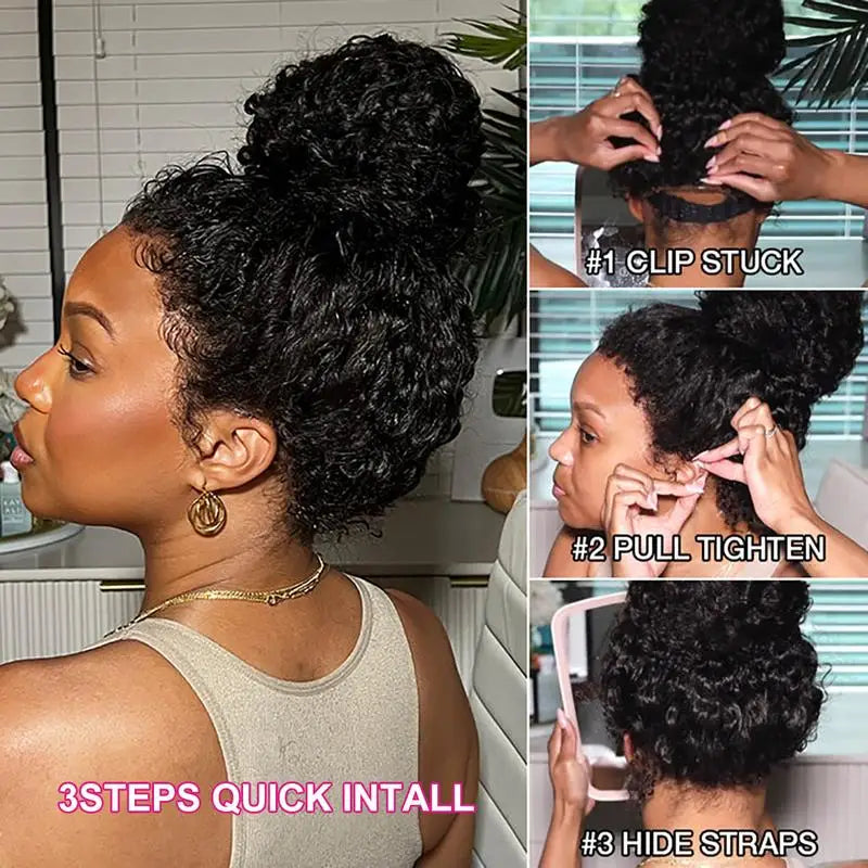 Deep Wave 360 Lace Frontperücke Human Hair 250 Dichte Highlight