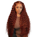 Reddish Brown Deep Wave Lace Front Wig Human Hair