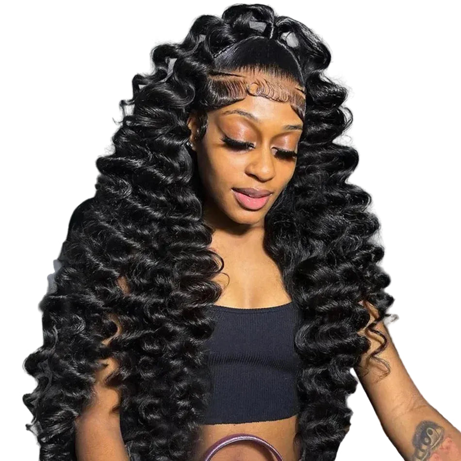 Perruque Lace Front 13x6 HD en Cheveux Humains Ondulés Profonds et Souples