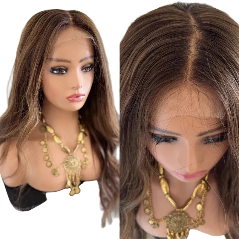 13x4 Ombre Caramel Brown Synthetic HD Lace Front Wig