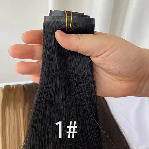 Extensions à clips invisibles en cheveux humains raides