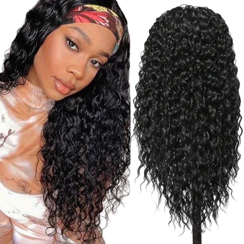 Straight Headband Wig Human Hair Brazilian – 200–250% Density