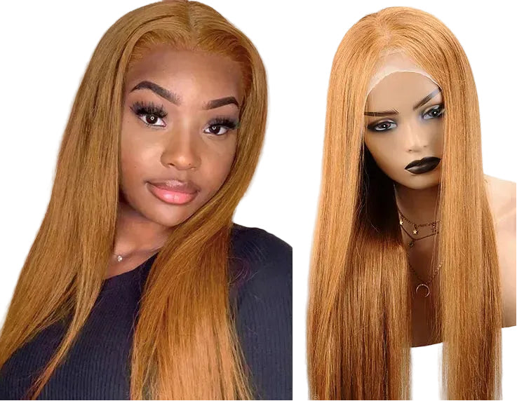 Ingwerblond 13x4 HD Lace Front Body Wave Echthaar-Perücke